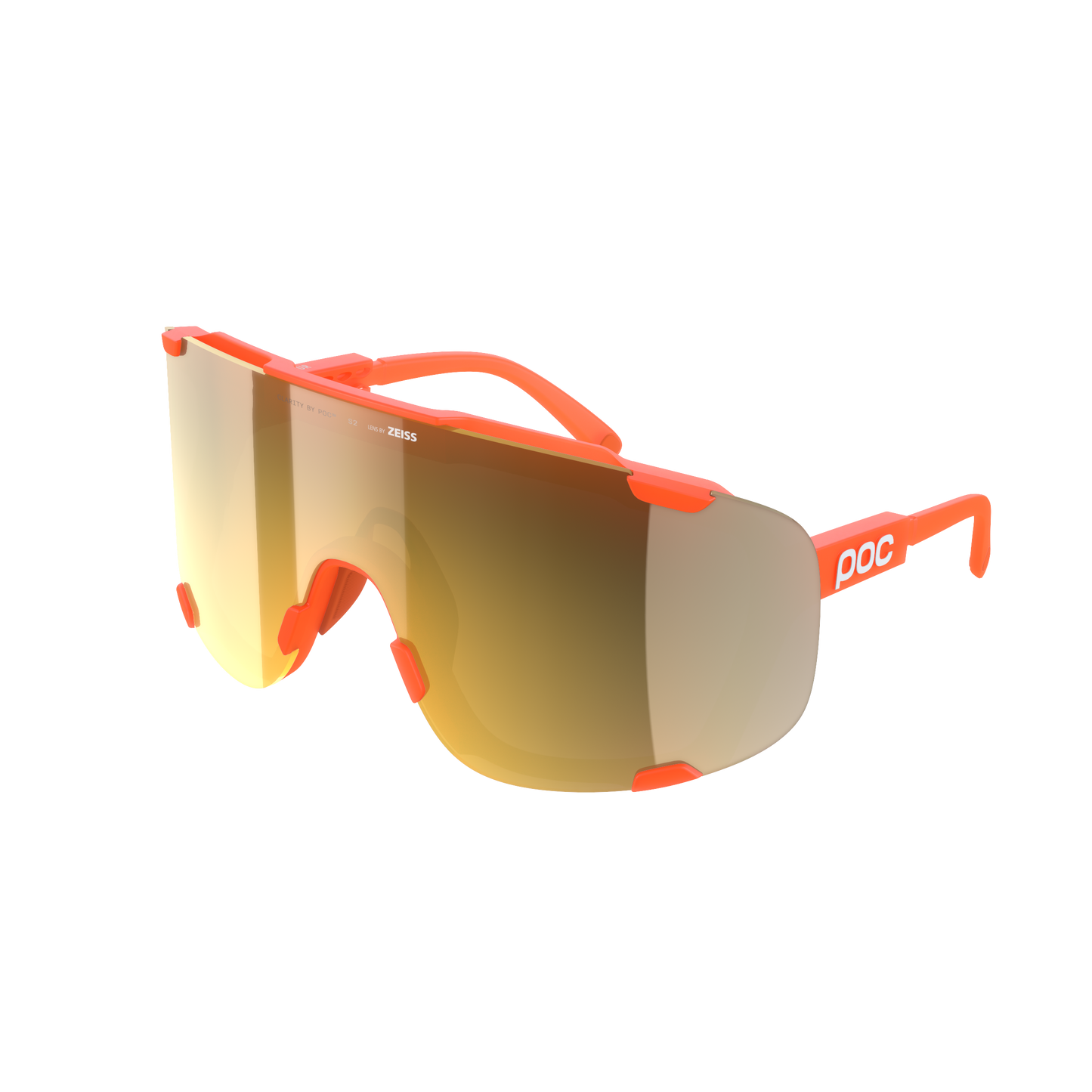 POC DEVOUR + Orange Fluo Translucent/Clarity Road/Partly Sunny Gold Goggles
