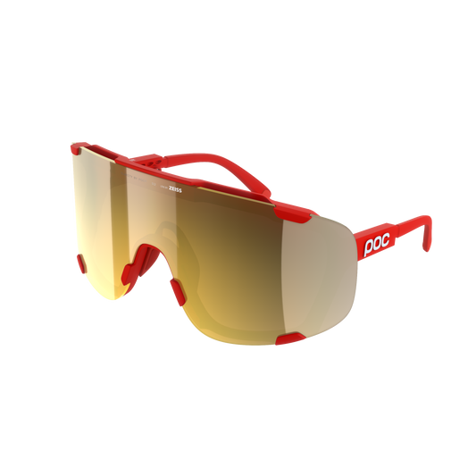 POC DEVOUR + Glasses Red/Clarity Road/Partly Sunny Gold
