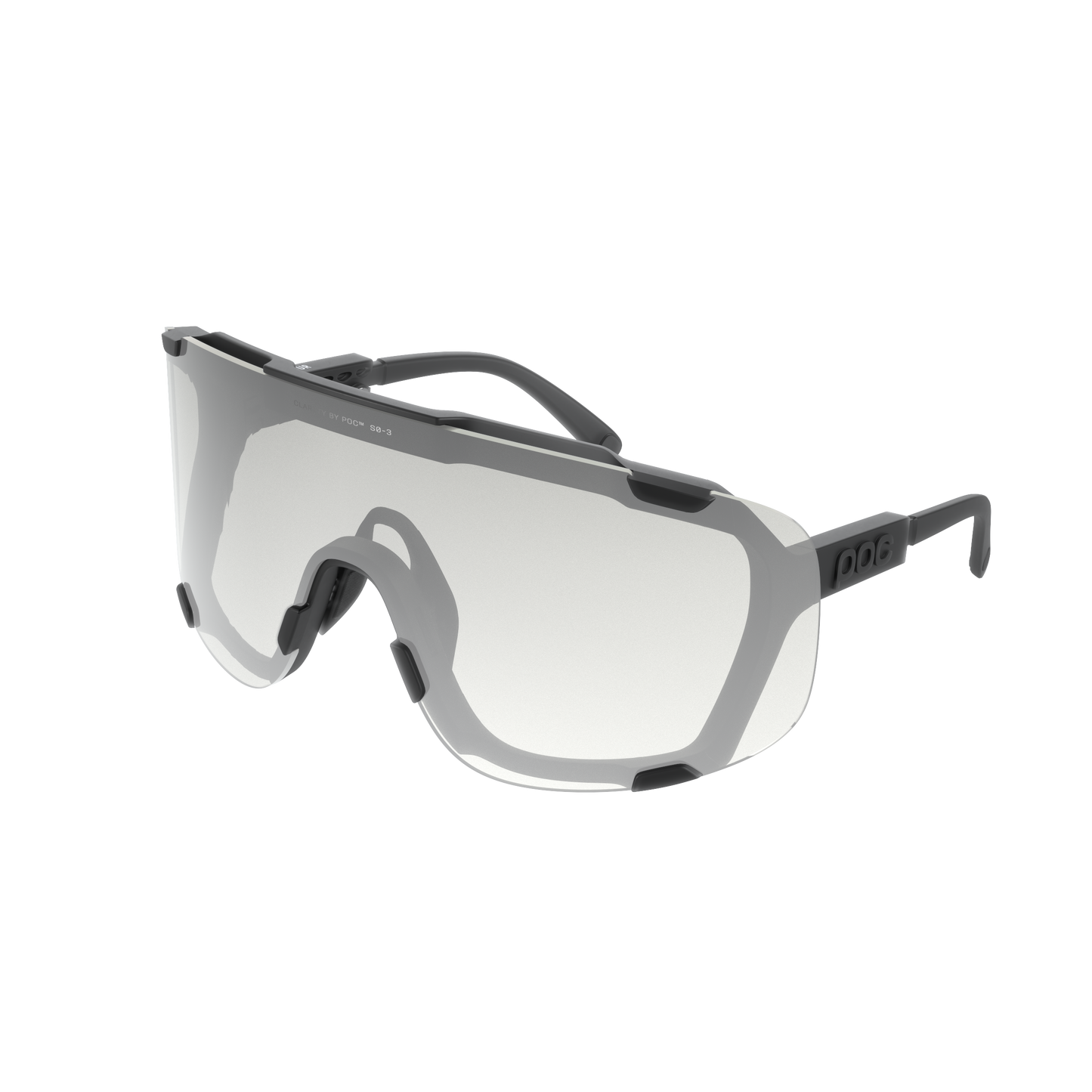 POC DEVOUR Glasses Translucent Black Clarity Lens Photochromic Grey
