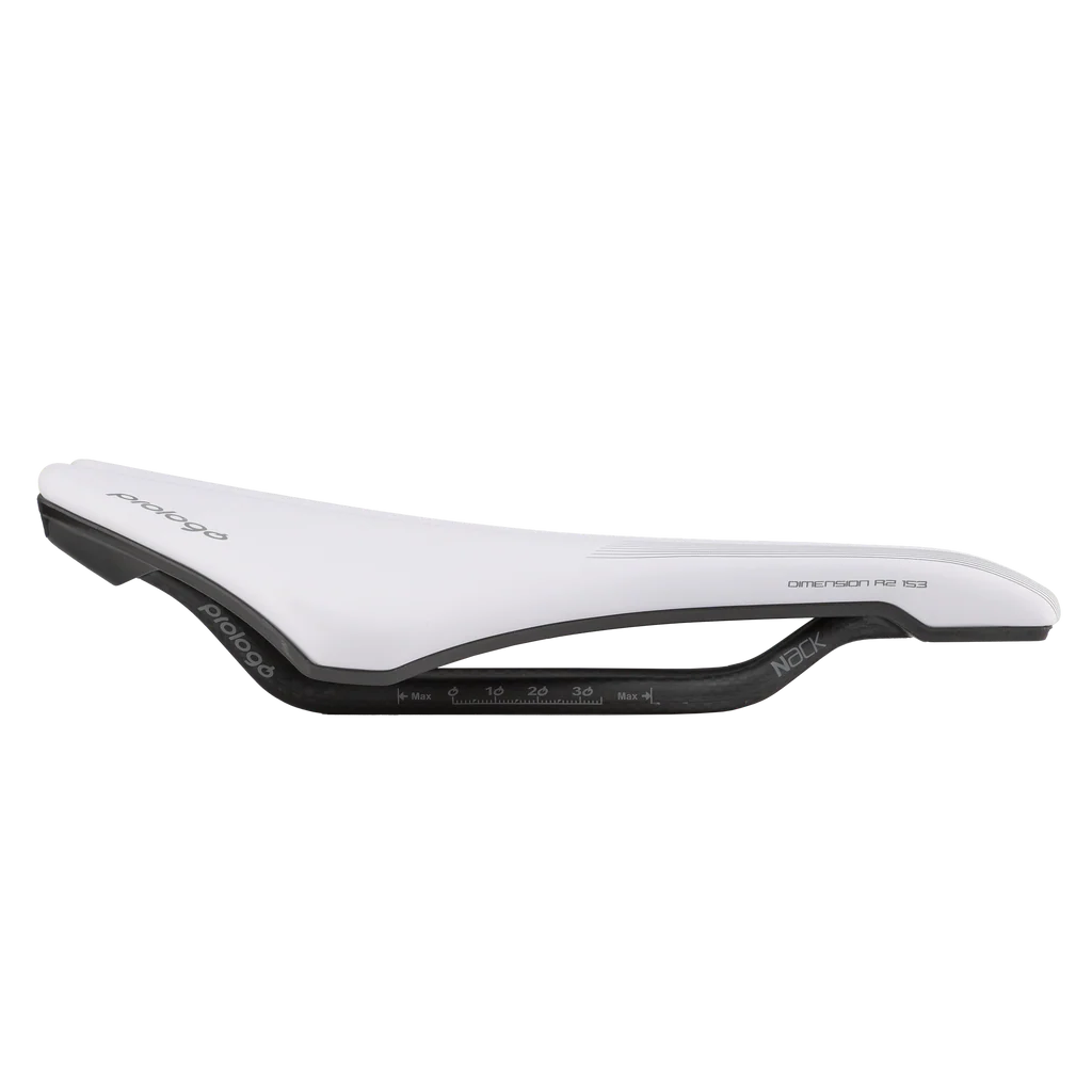 Saddle PROLOGO DIMENSION R2 153mm Rails Nack White