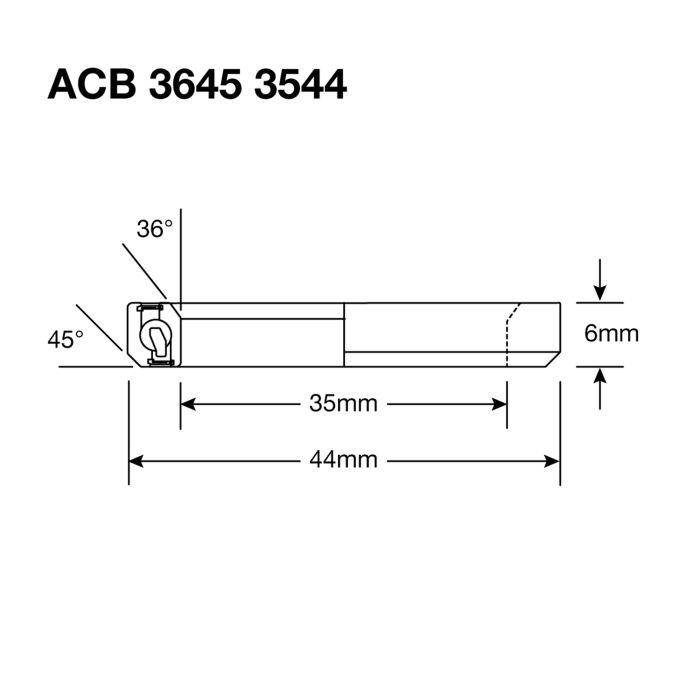 Steering Bearing ENDURO BEARINGS 3544 SS - 440c Stainless - 35x44x5,5 (36x45°) ACB