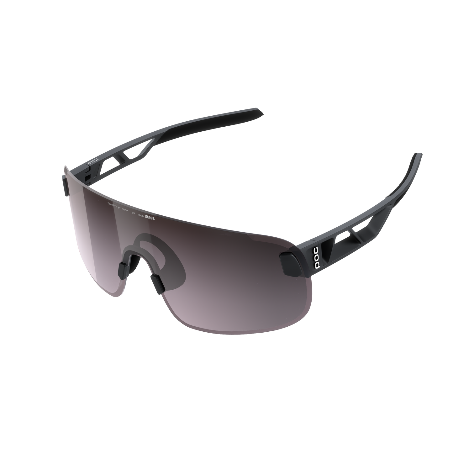 POC ELICIT + Black Glasses Clarity Road Sunny Silver