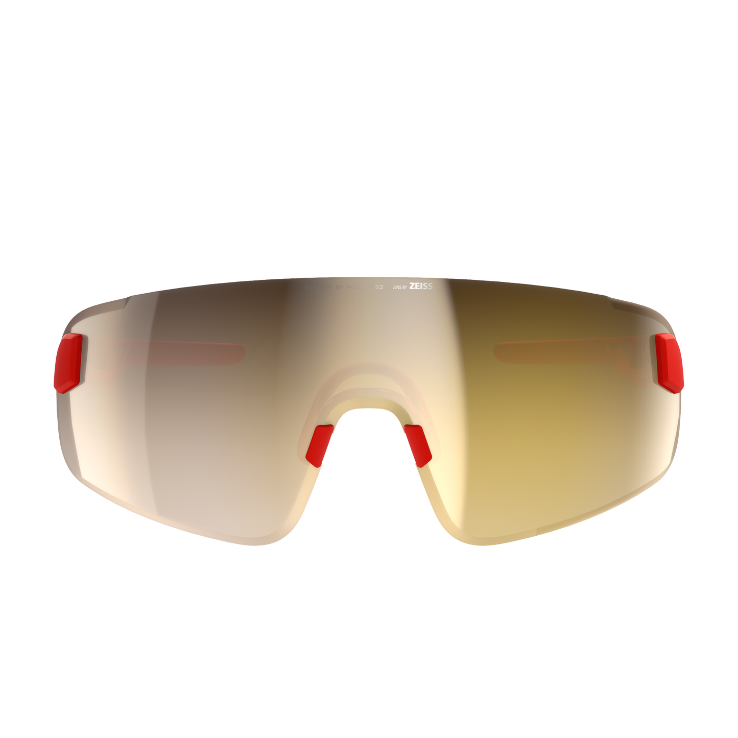 POC ELICIT TORIC Glasses Red Clarity Road Partly Sunny Gold Lens