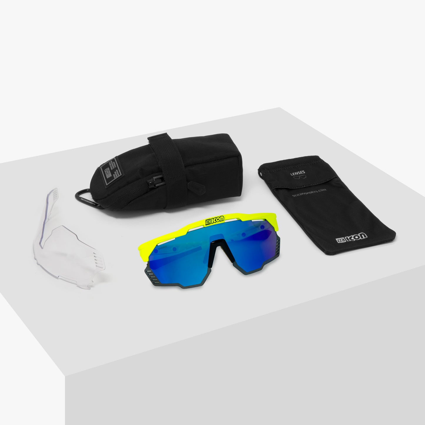 Goggles SCICON AEROSHADE KUNKEN Fluo Yellow Multimirror Blue