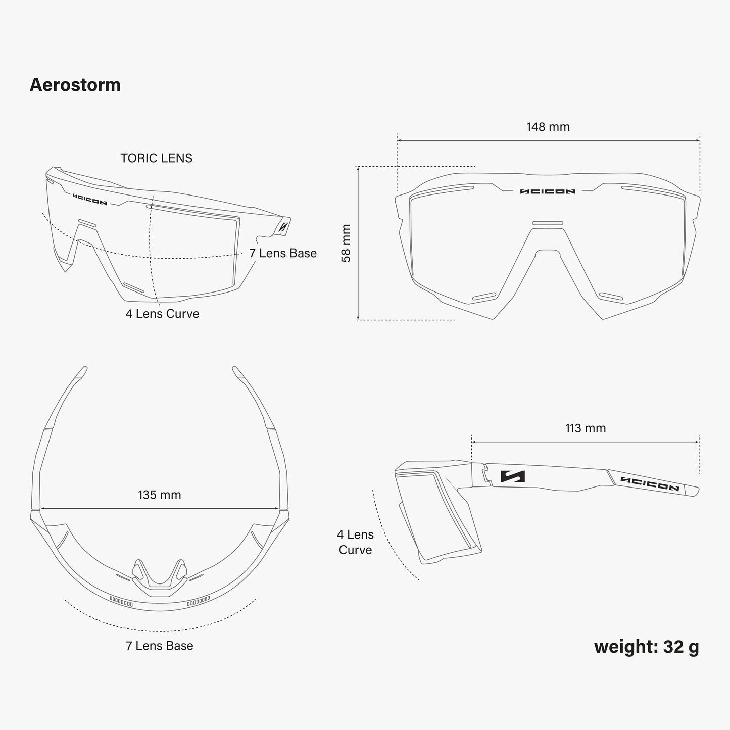 SCICON AEROSTORM Goggles Black