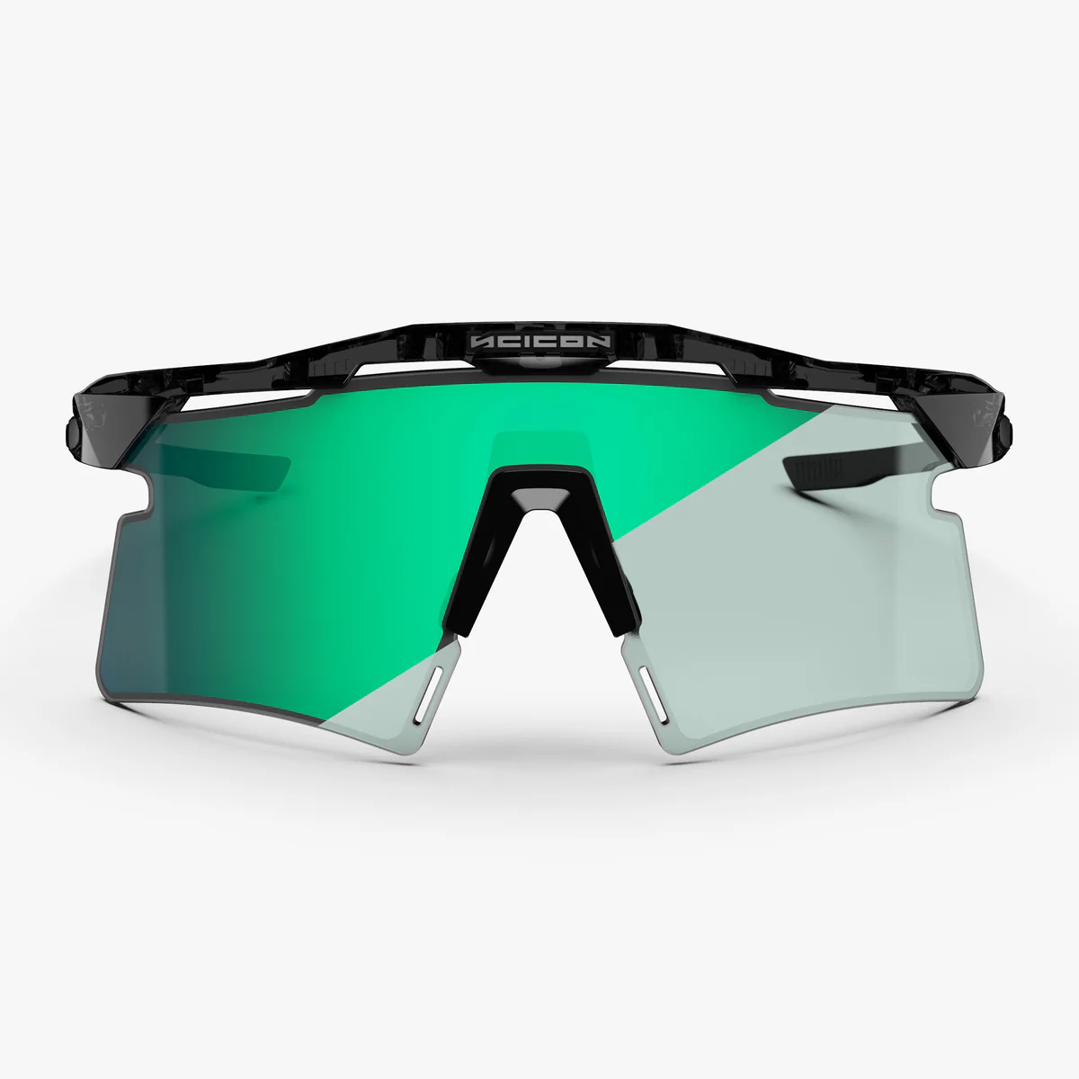 SCICON AEROSHADE 2.0 TITANIUM Glasses Black Crystal Gloss Blue Green Photochromic Lens