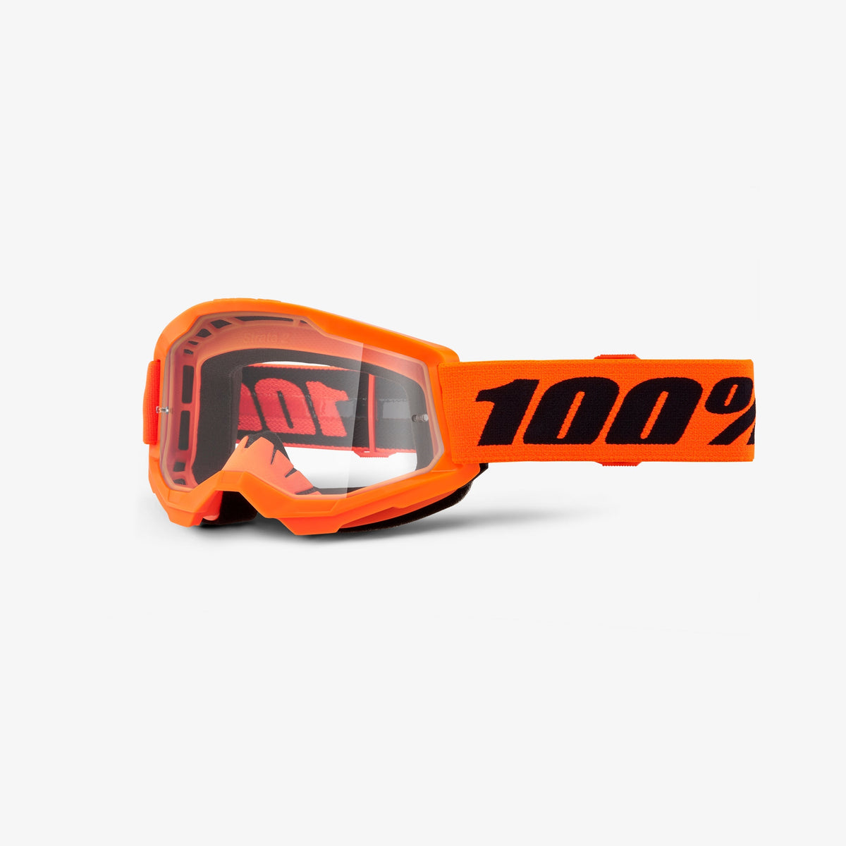 100% STRATA 2 JUNIOR Mask Orange Clear Lens