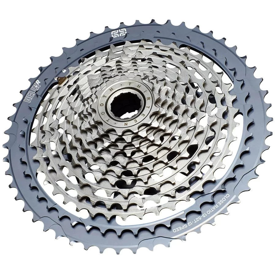 12V E-THIRTEEN Helix Race E-Bike Grey cassette