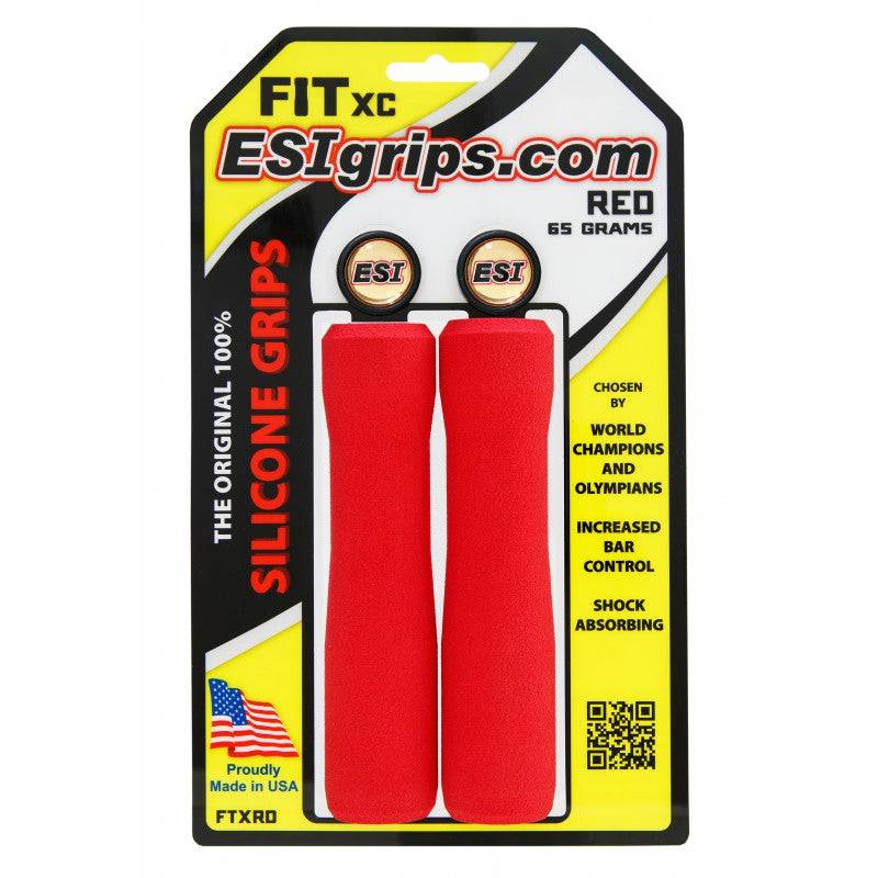 Grips ESI FIT XC (EXTRA CHUNKY/CHUNKY COMBO) 130 mm Red