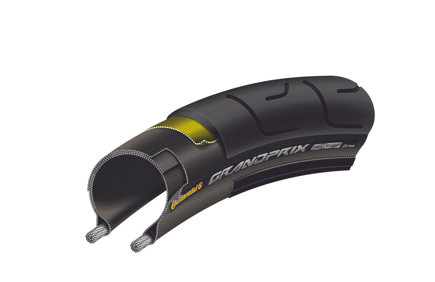 CONTINENTAL GRAND PRIX 700x23c TubeType Black tire