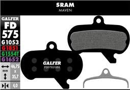 Brake Pads Semi-metallic GALFER STANDARD Sram Maven