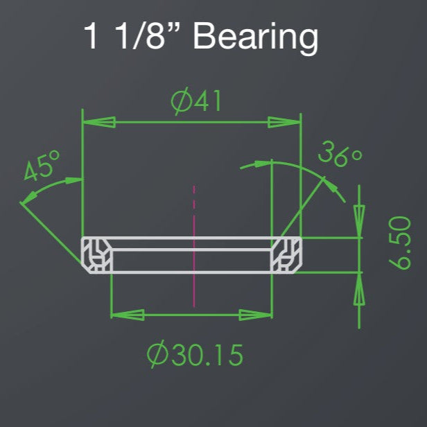 HOPE Steering Bearing 1"1/8 36/36° (30x41x6.5mm)