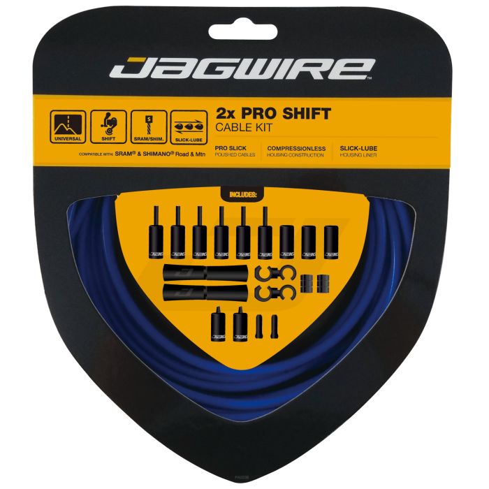 JAGWIRE ROAD AND MOUNTAIN PRO Blue SID Derailleur Cable and Hose Kit