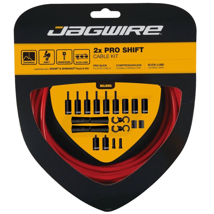 JAGWIRE ROAD AND MOUNTAIN PRO Derailleur Cable and Hose Kit Red