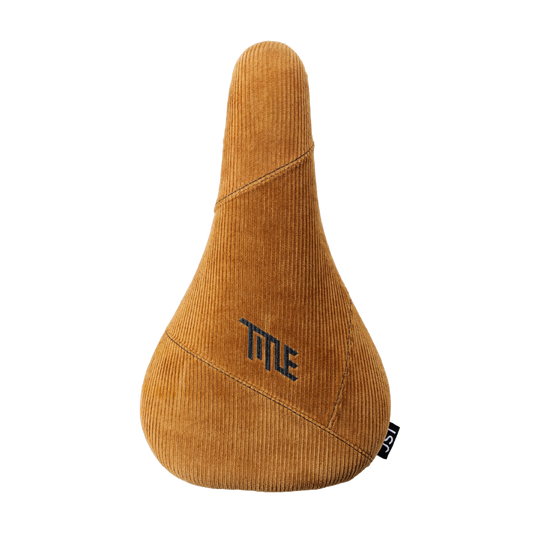 Title JS1 brown Corduroy saddle, top view