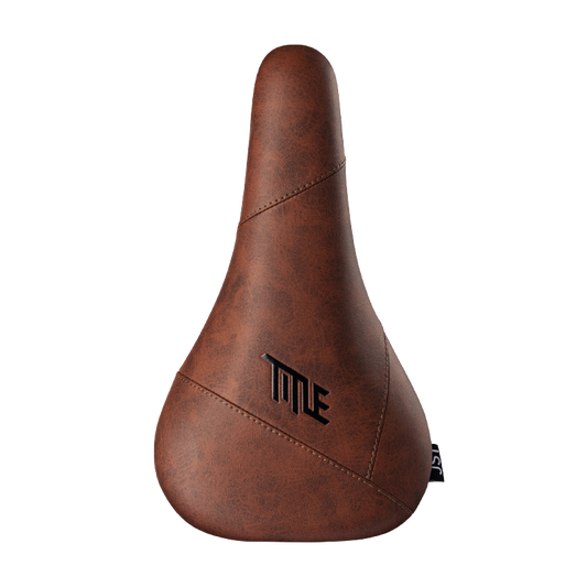 Title JS1 saddle, brown, top view