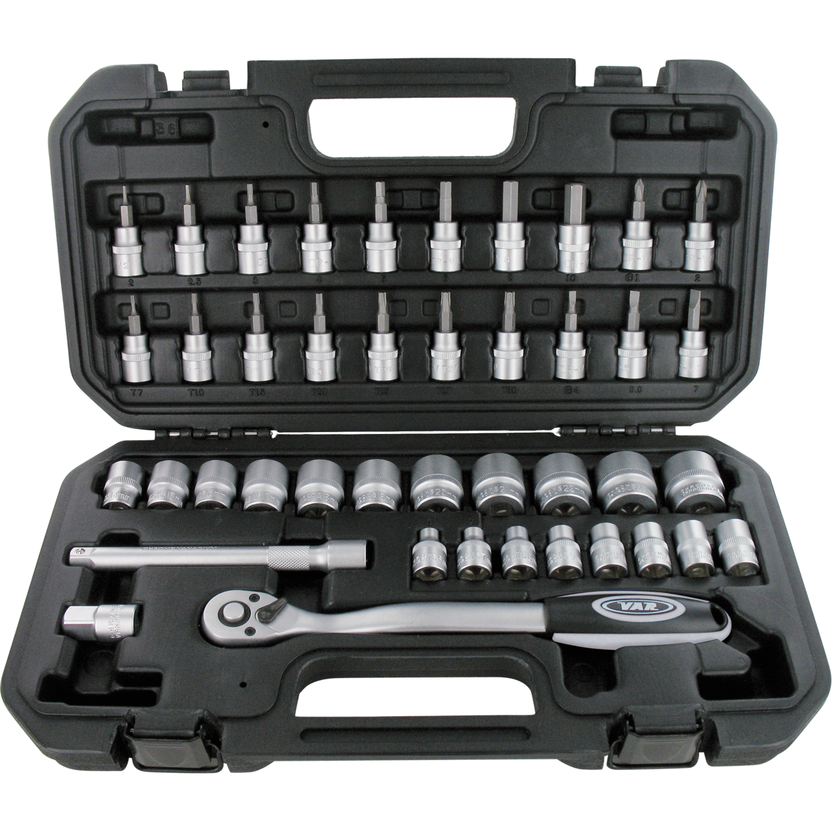 VAR DV-11900 Ratchet Wrench Case (42 pieces)