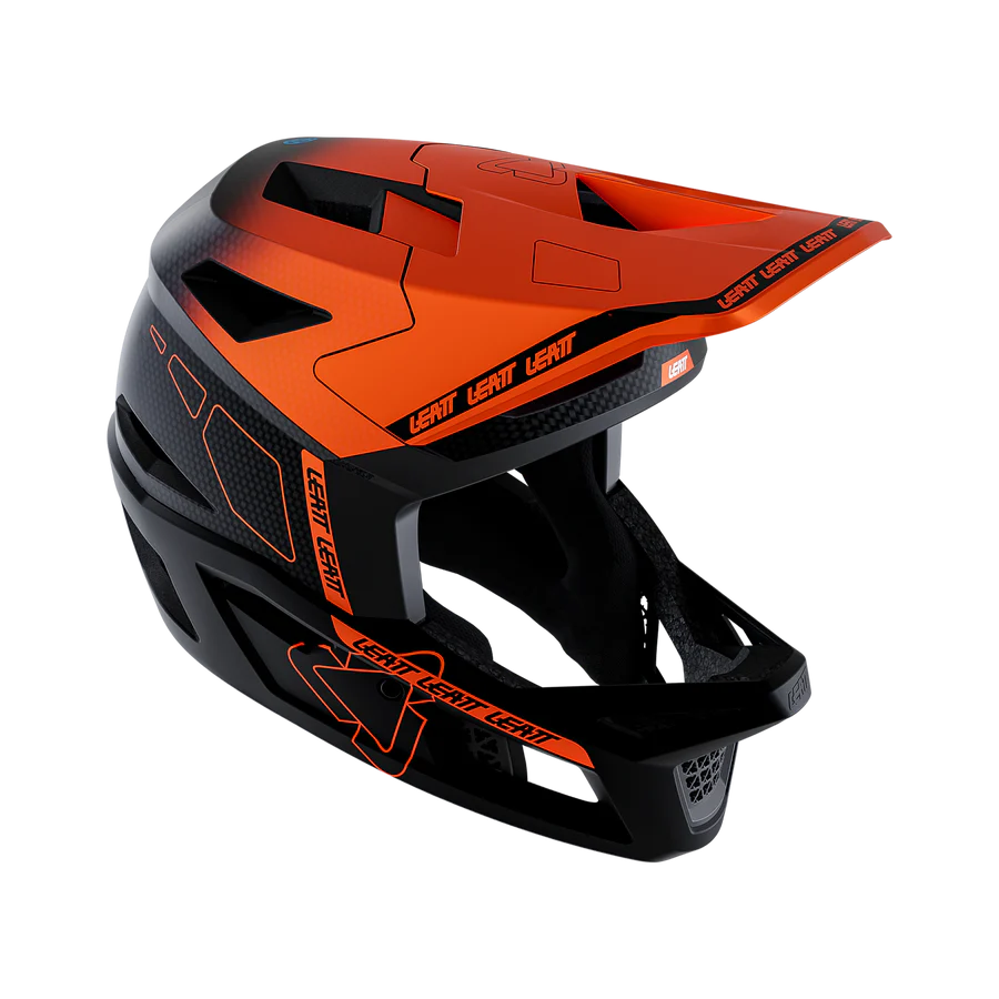 MTB Helmet LEATT GRAVITY 6.0 CARBON GLOW Black/Orange
