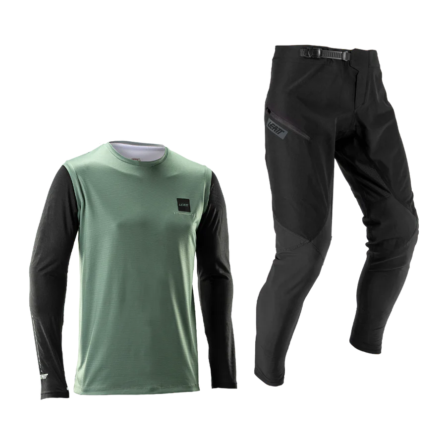 LEATT MTB GRAVITY 1.0 Junior Black/Green Jersey + Pants Kit