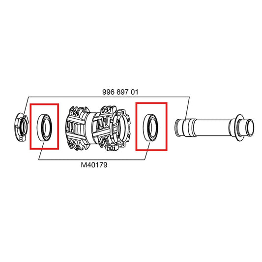 FRONT HUB BEARING KIT MAVIC AXLE 20MM 25X37X7 6805