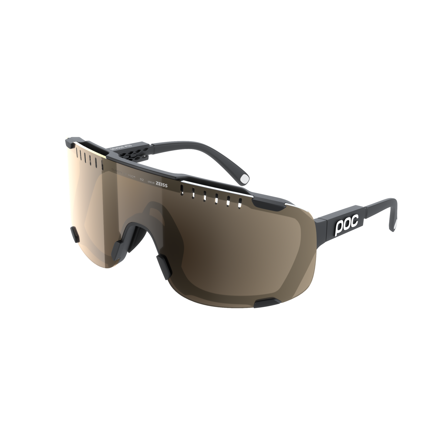 POC DEVOUR MID + Black Glasses Clarity Trail Partly Sunny Silver