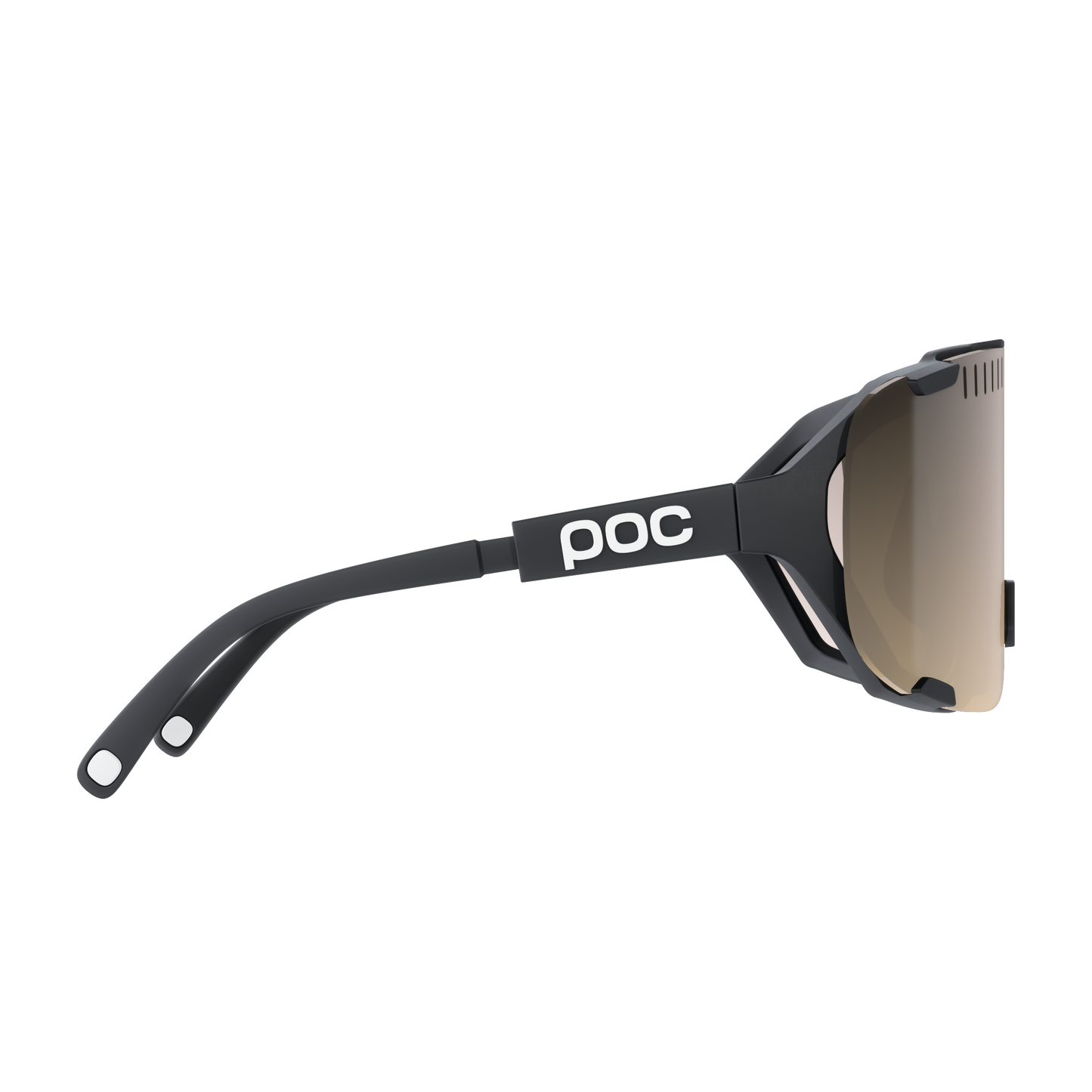 POC DEVOUR MID + Black Glasses Clarity Trail Partly Sunny Silver