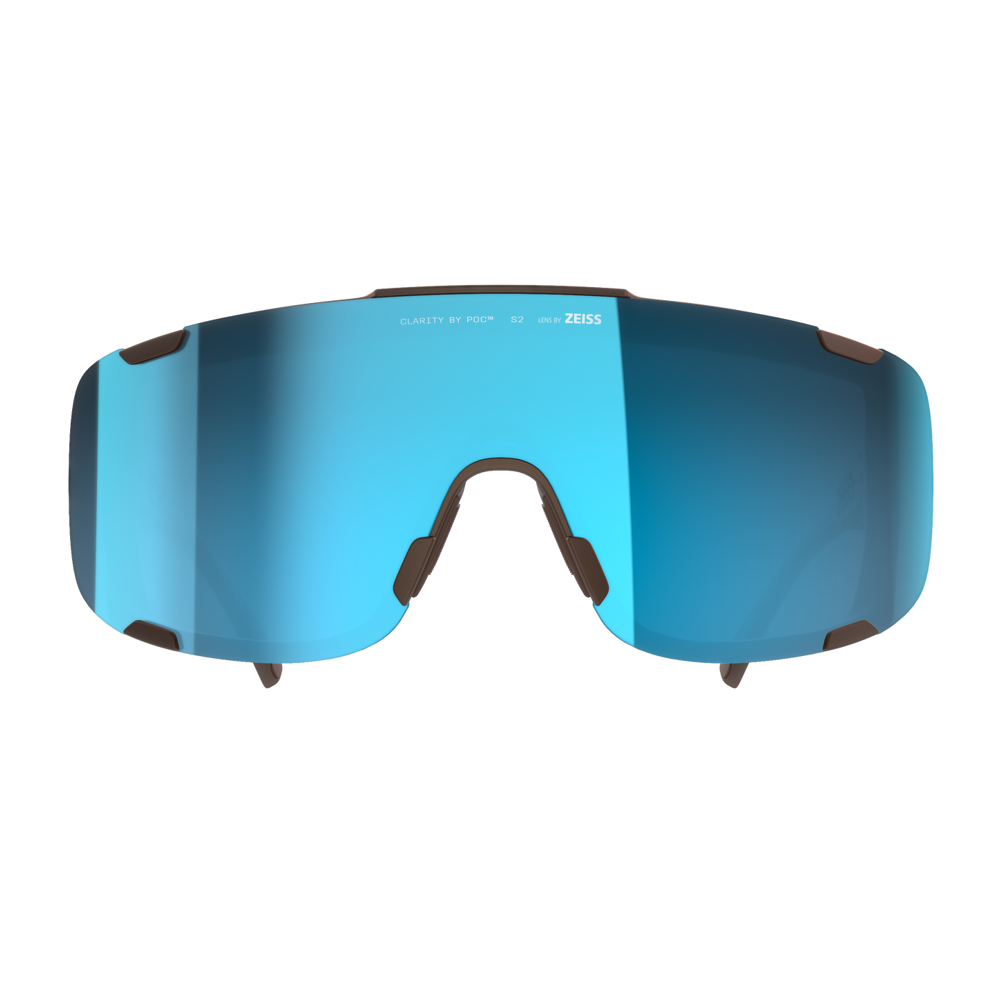 POC DEVOUR MID Brown Glasses Clarity Universal Sunny Turquoise Lens