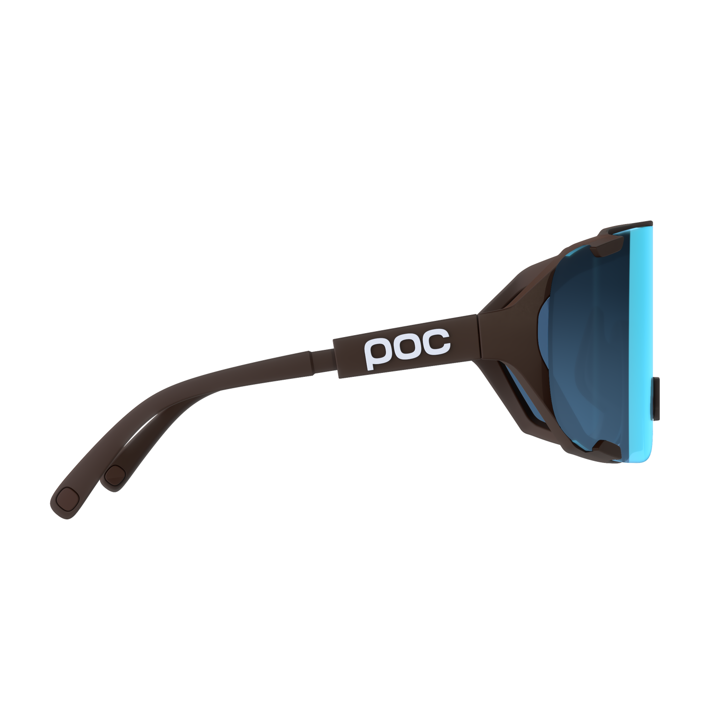 POC DEVOUR MID Brown Glasses Clarity Universal Sunny Turquoise Lens