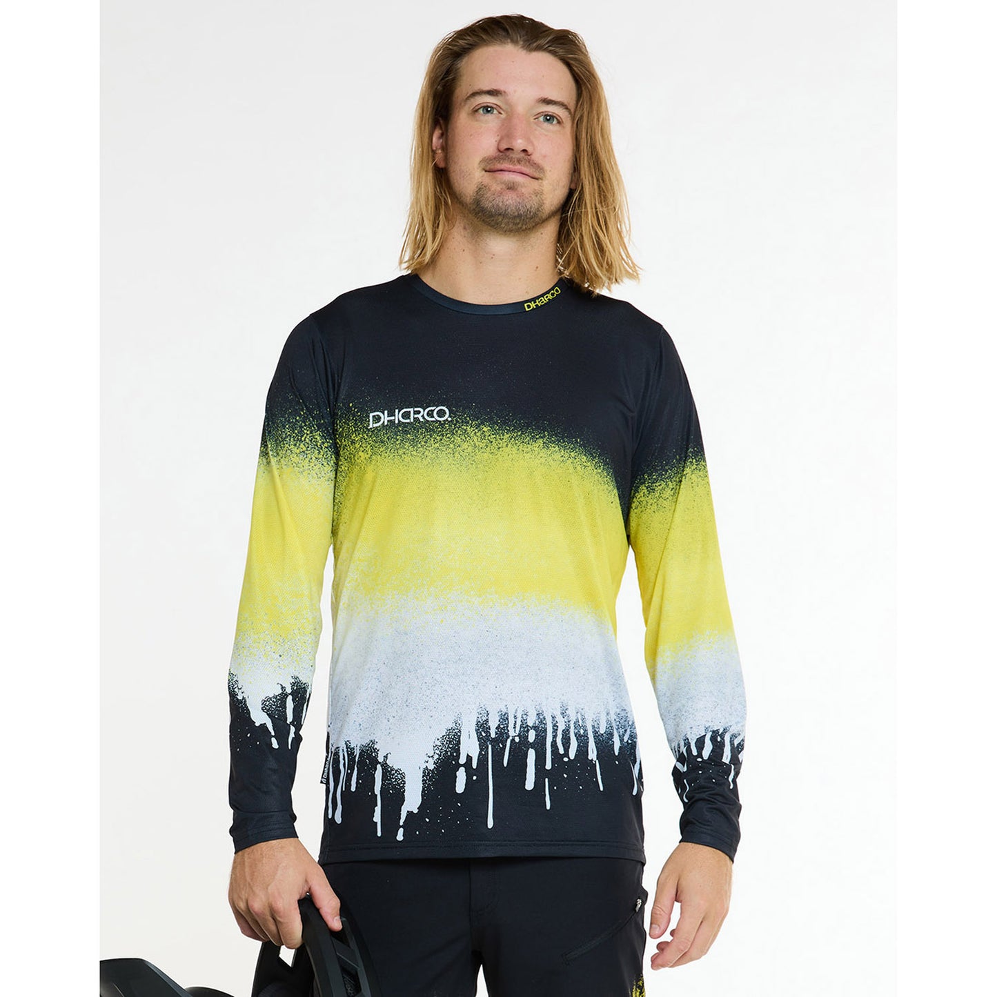 DHARCO RACE ACID RAIN Long Sleeve Jersey Black/Yellow