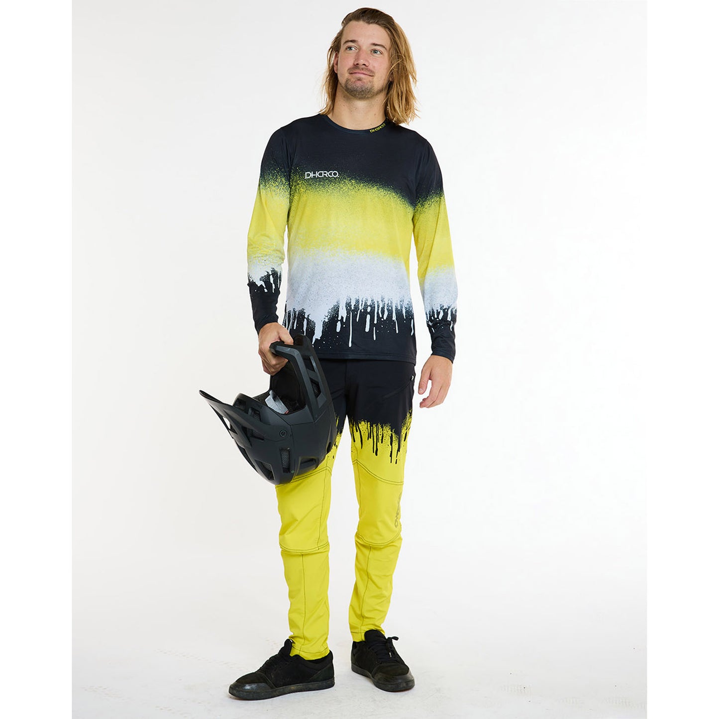 DHARCO RACE ACID RAIN Long Sleeve Jersey Black/Yellow