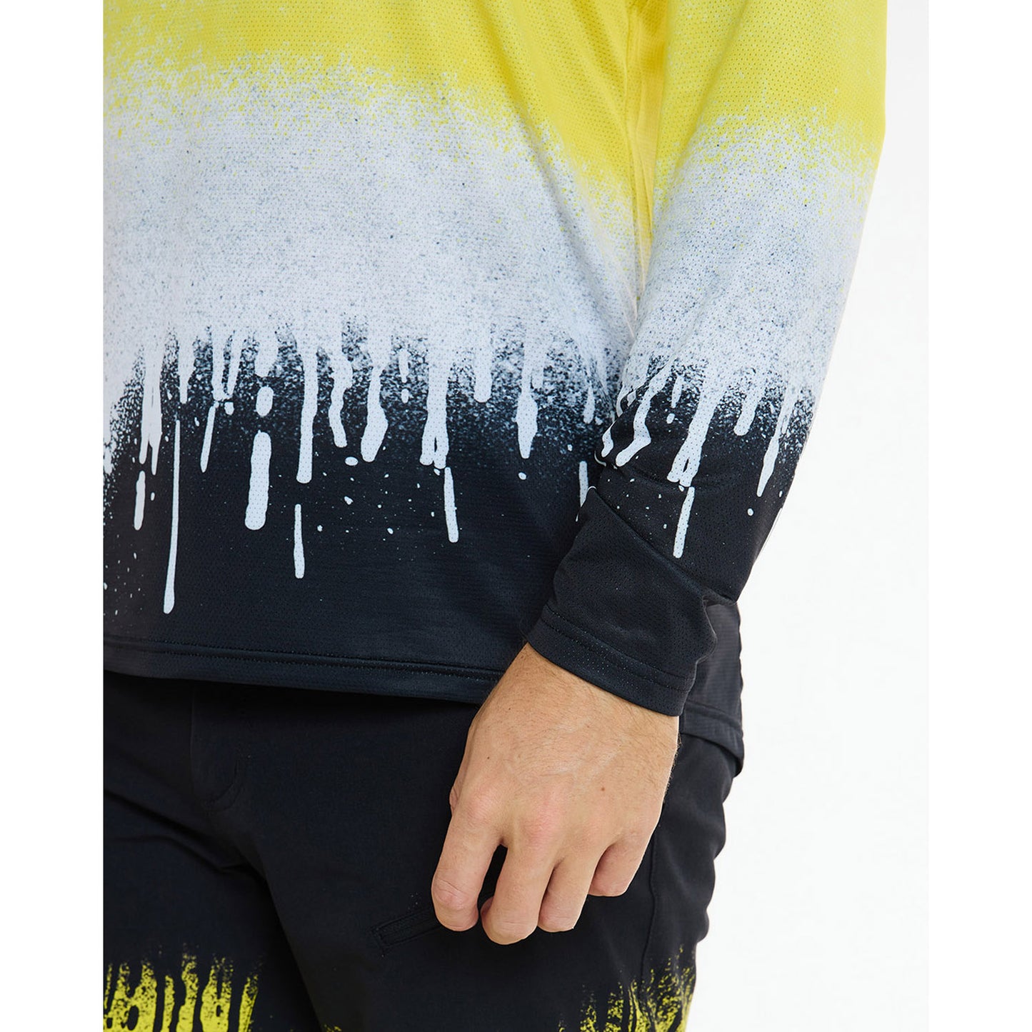 DHARCO RACE ACID RAIN Long Sleeve Jersey Black/Yellow