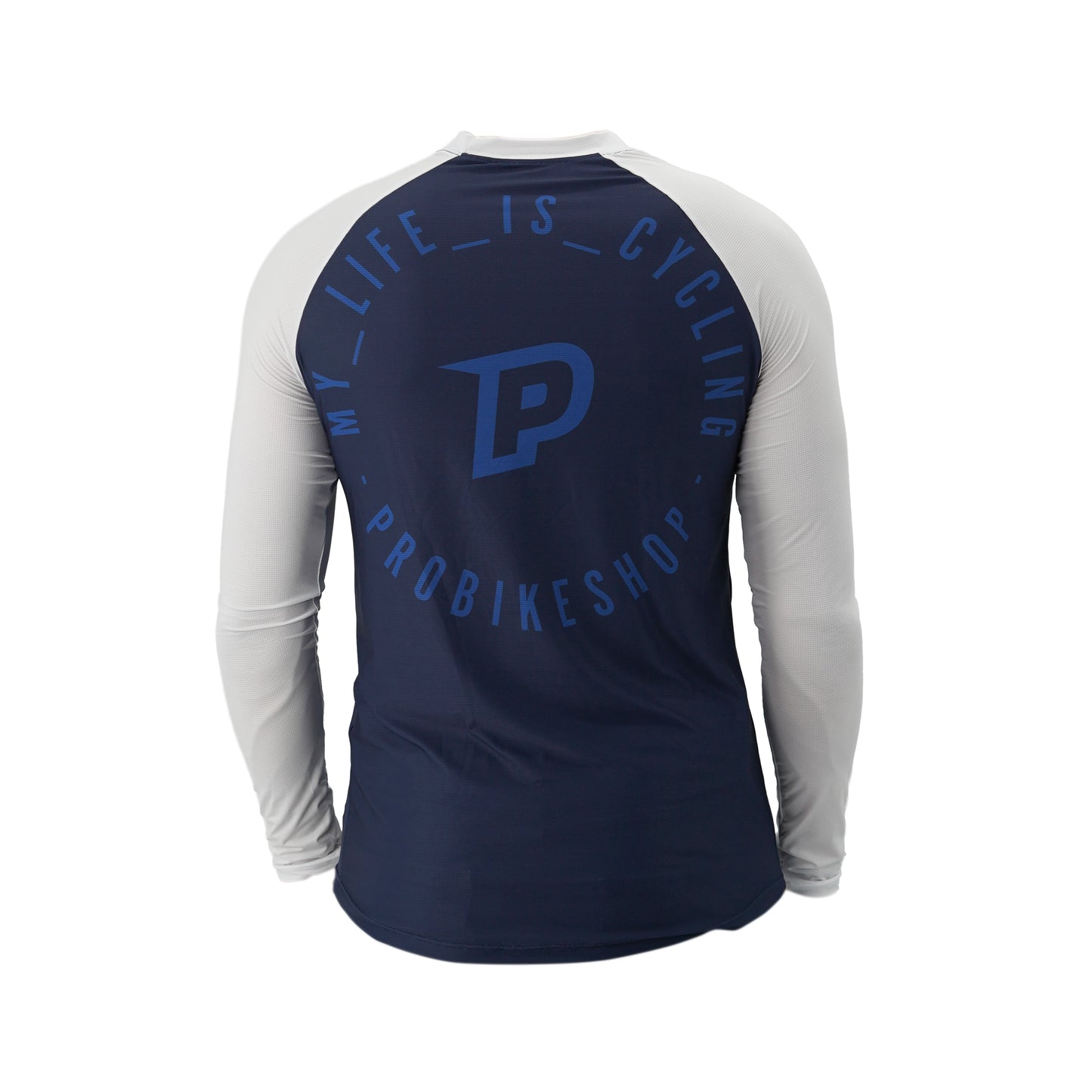 PROBIKESHOP FREERIDE Long Sleeve Jersey Navy/White