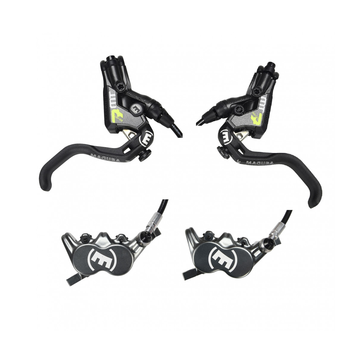 Pair of MAGURA MT7 PRO Lever HC Discless Brakes Grey