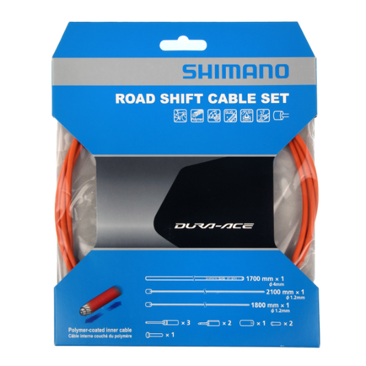 SHIMANO OT-SP41 Polymer Orange Derailleur Cable and Hose Kit