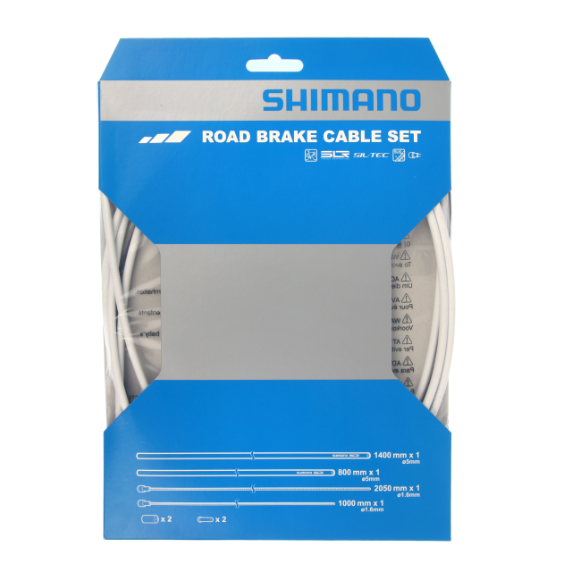 SHIMANO PTFE Brake Cable and Hose Kit White