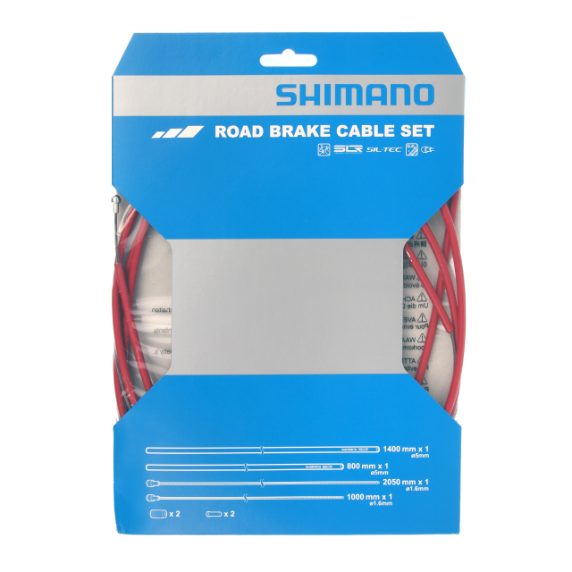 SHIMANO PTFE Brake Cable and Hose Kit Red