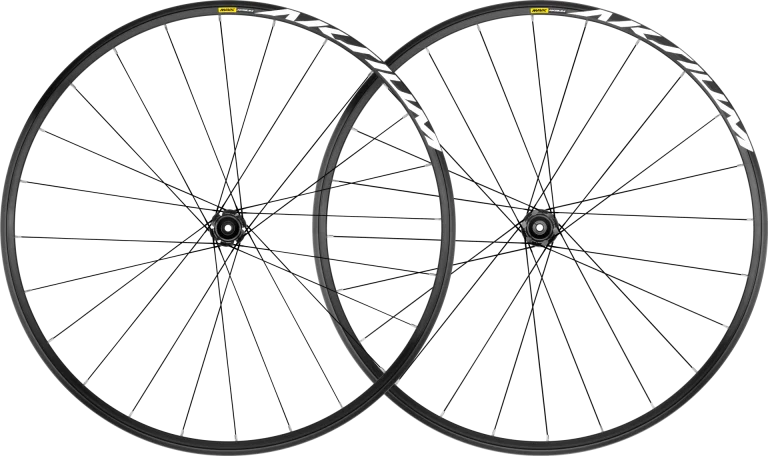 Pair of MAVIC AKSIUM DISC Wheels with Tires (Center Lock)