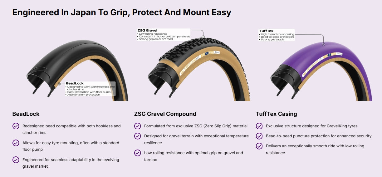 PANARACER GRAVELKING ZX R TLR Tubeless Ready Brown Tyre