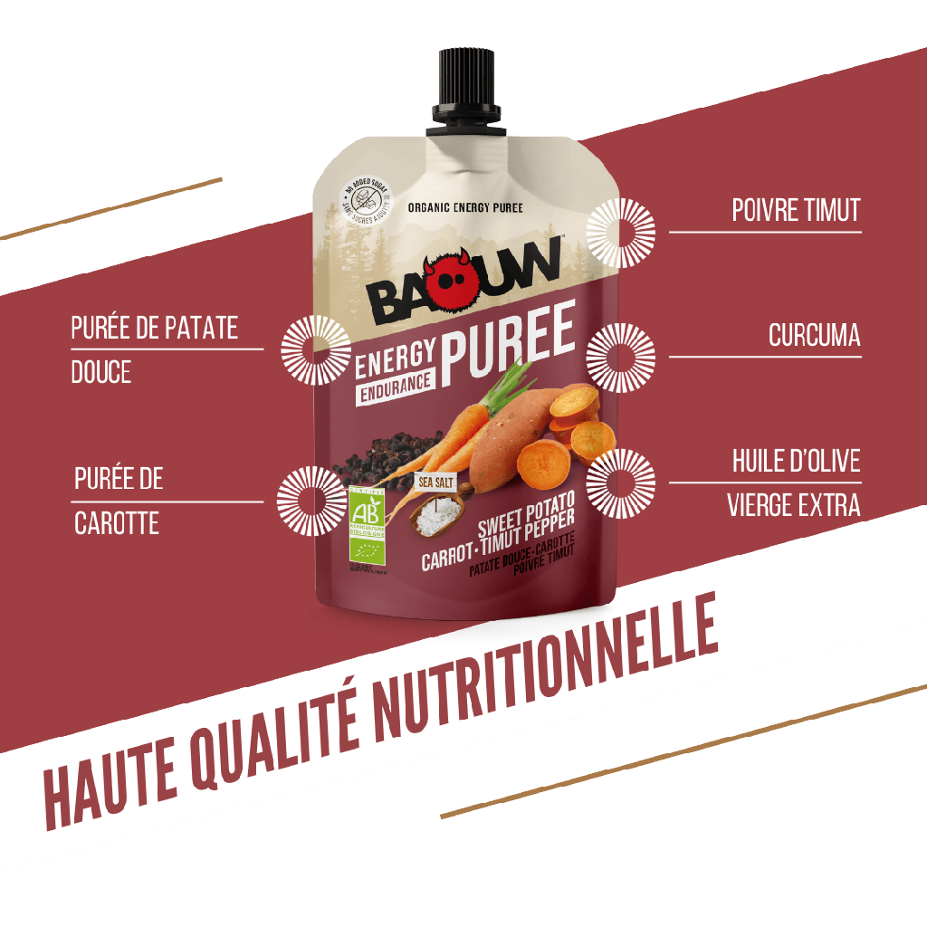 BAOUW Organic Energy Puree Savory Recipe Sweet Potato/Carrot/Pepper (90g)
