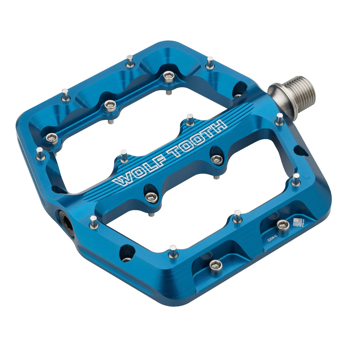WOLF TOOTH WAVEFORM Small Flat Pedals, Blue