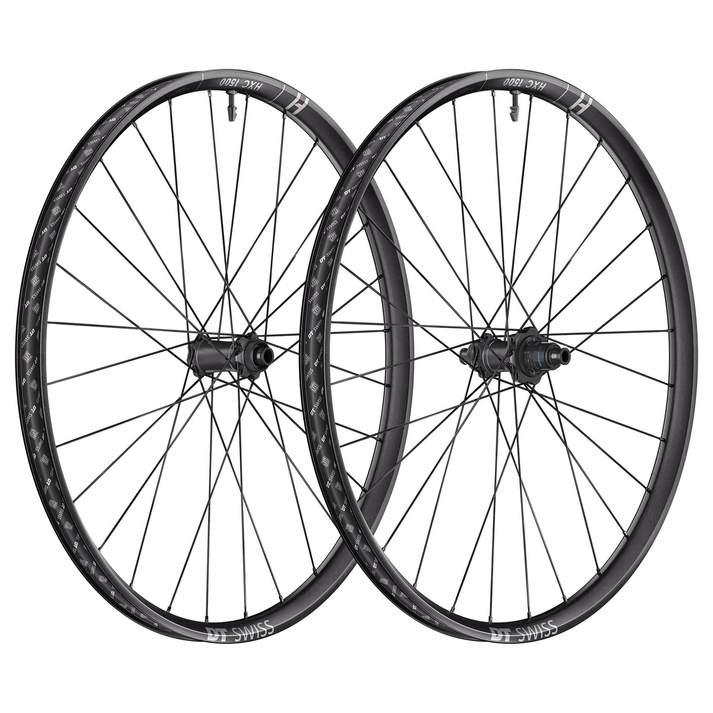 Pair of DT SWISS HXC 1500 SPLINE 30 mm 29" Wheels, 15x110/12x148 mm Boost