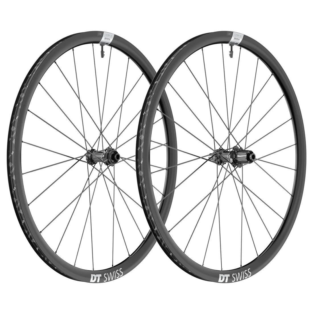 Pair of DT SWISS E 1800 SPLINE 23 DISC Wheels clincher (Center Lock)