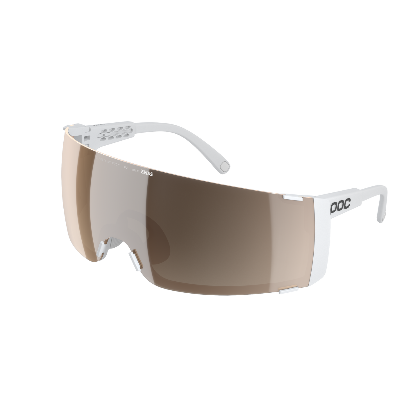 POC PROPEL White Goggles Clarity Trail Partly Sunny Silver Lens