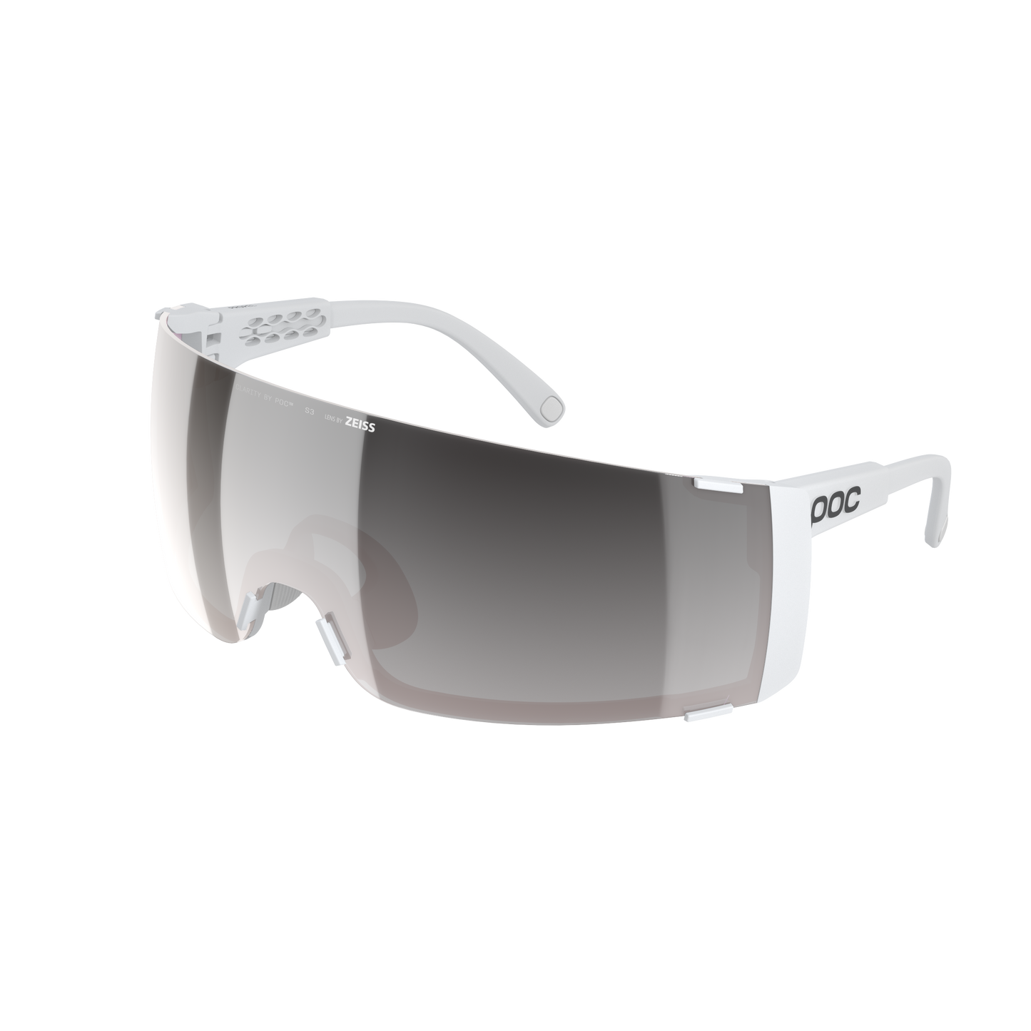 POC PROPEL + White Glasses Clarity Road Sunny Silver