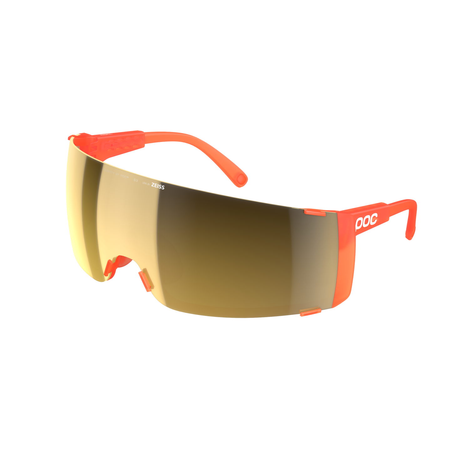 POC PROPEL Fluorescent Orange Translucent Glasses Clarity Road Sunny Gold