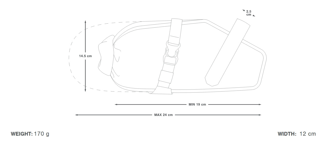 APIDURA RACING SADDLE PACK 3 L Black