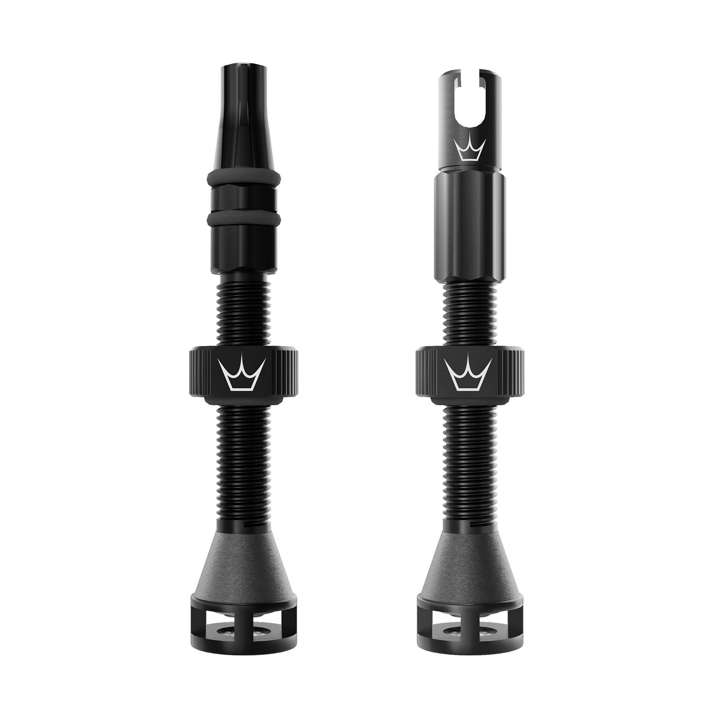 PEATY'S HOLESHOT FAST FLOW 60mm Tubeless Valves (x2) Black