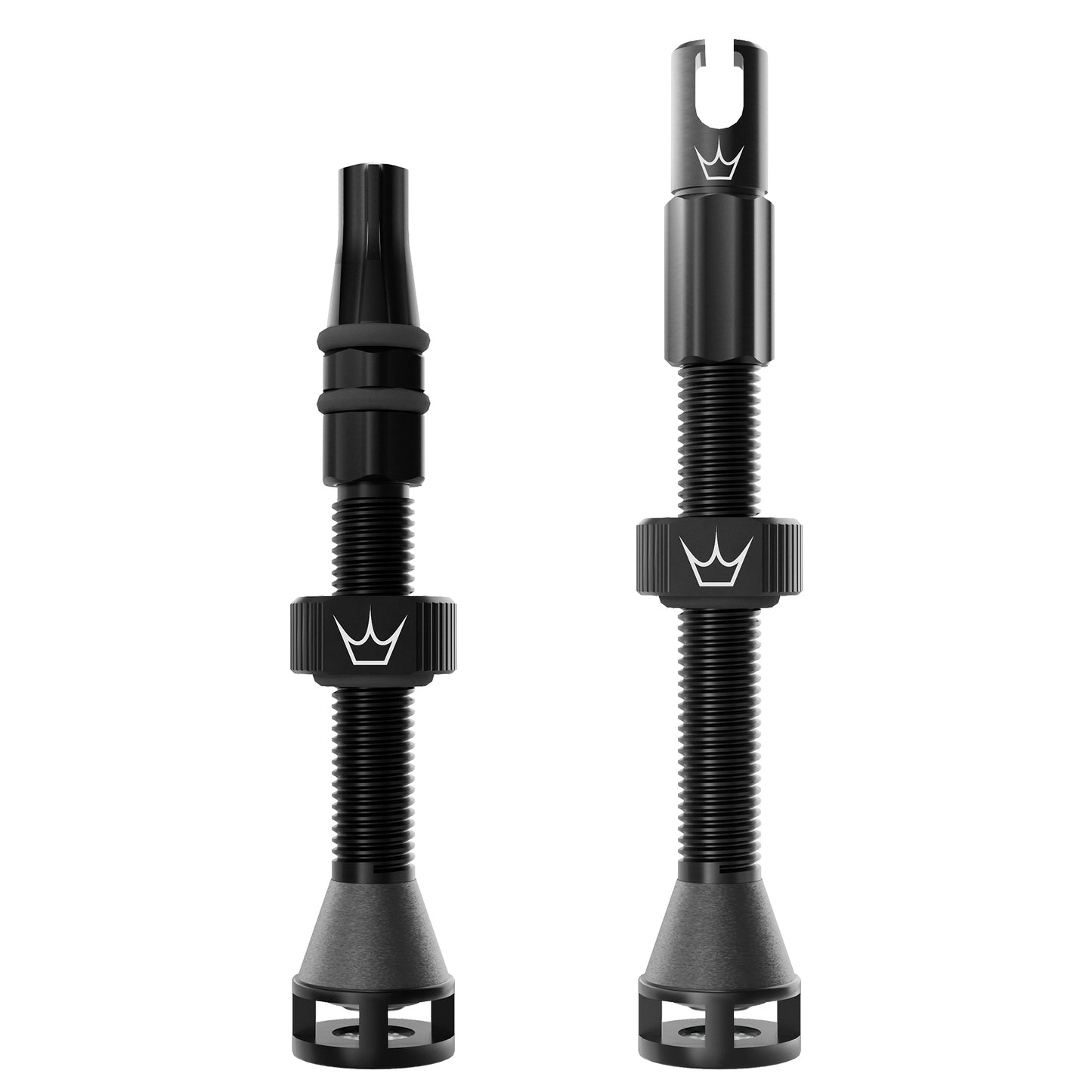 PEATY'S HOLESHOT FAST FLOW MX 42/60mm Tubeless Valves (x2) Black
