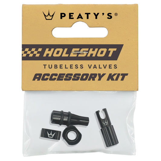 PEATY'S HOLESHOT FAST FLOW Valve Caps and Nipples Kit Black
