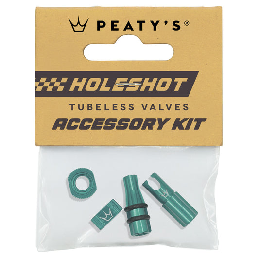 PEATY'S HOLESHOT FAST FLOW Valve Caps and Nipples Kit Green